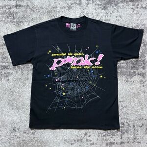 Black Spider Web Graphic T-Shirt